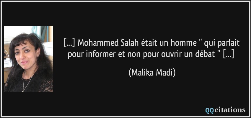[...] Mohammed Salah était un homme 