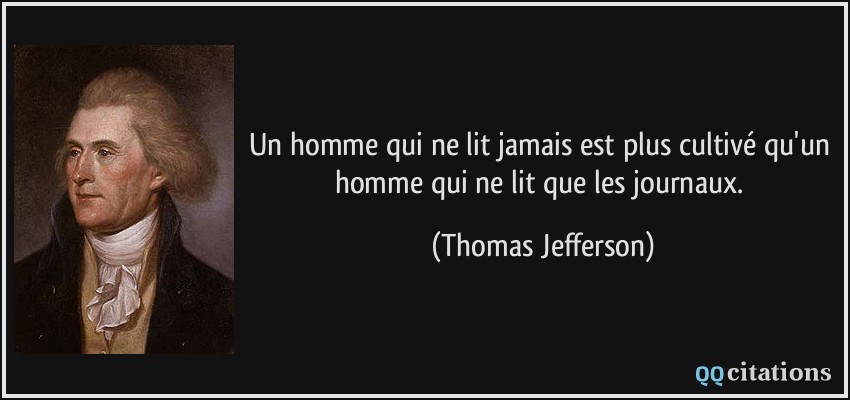 Pour un homme. Thomas Jefferson quote luck.