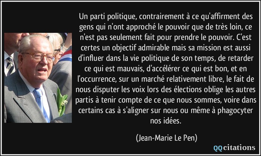 Un parti politique, contrairement à ce qu�affirment des Un parti politique, contrairement à ce qu�affirment des